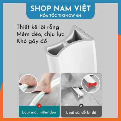 Thanh Dán Silicon Chặn Nước Tràn Cho Phòng Tắm, Nhà Vệ Sinh