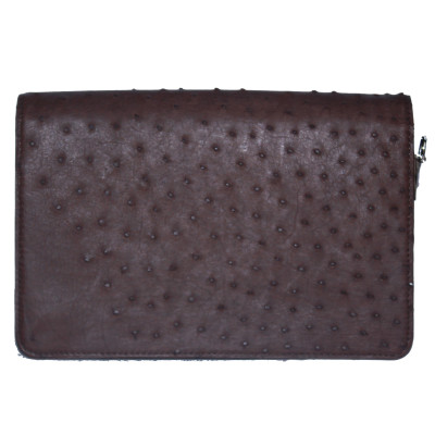 HC6451-52-53-54 - Túi cầm tay nữ Huy Hoàng da đà điểu màu đen, nâu đất, vàng bò, nâu đỏ