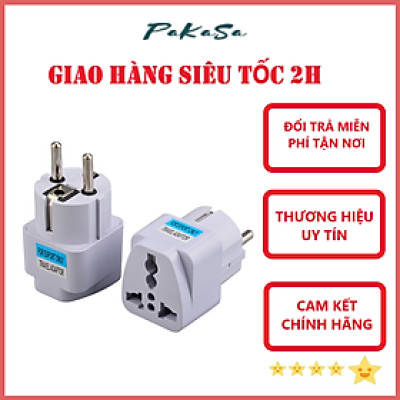 Đầu Chuyển 3 Chấu Thành 2 Chấu Để Sử Dụng Các Loại Ổ Cắm Thông Dụng Ở Việt Nam - Chính Hãng 