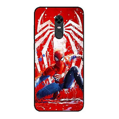 Ốp Lưng in cho Xiaomi Redmi 5 Mẫu Người Nhện Nền Neon - Hàng Chính Hãng
