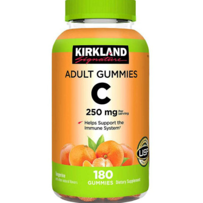 Kẹo dẻo bổ sung Vitamin C Kirkland Adult Gummies C 250mg hộp 180 viên của Mỹ