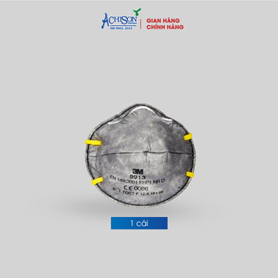 Khẩu trang than hoạt tính lọc mùi 3M 9913, chính hãng, lọc hơi hữu cơ
