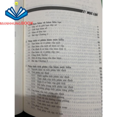 Sách - Giáo Trình Phép Tính Vi Tích Phân Hàm Một Biến