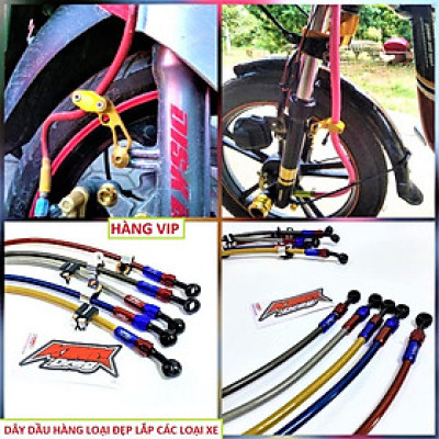 Dây dầu màu trước sau độ xe máy dáng thể thao siêu bền đẹp lắp các loại xe
