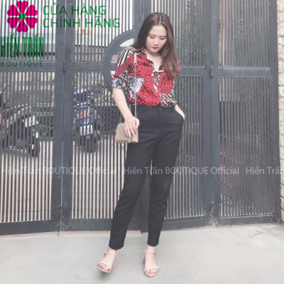 Quần baggy nữ Hiền Trần BOUTIQUE công sở chất lượng cao, chất vải cao cấp, co giãn nhẹ