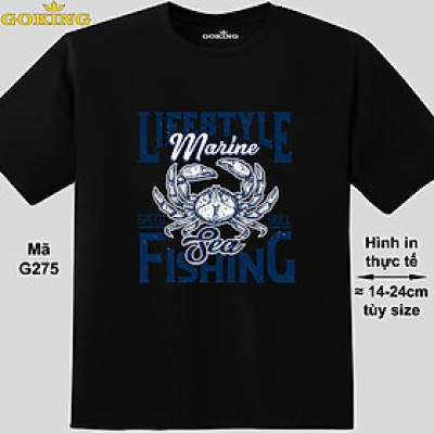 Sea Fishing, mã G275. Hãy tỏa sáng như kim cương, qua chiếc áo thun Goking siêu hot cho nam nữ trẻ em, áo phông cặp đôi, gia đình, đội nhóm