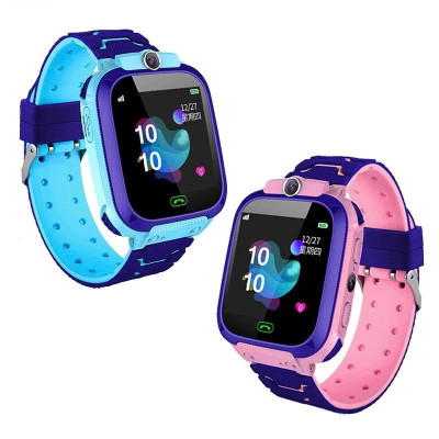 Đồng Hồ Thông Minh Trẻ Em Chống Nước Chuẩn IP67 Watch Q12 MÀU XANH - Hàng nhập khẩu