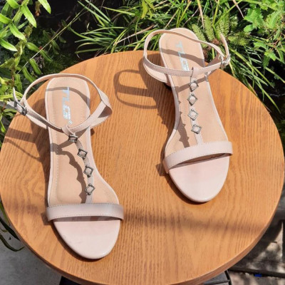 Sandal gót hoa cao cấp hot trend  quai da mềm mại 20751