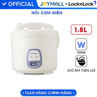 Nồi Cơm Điện LocknLock Electric Rice Cooker 1.8L EJR462IVY 700W, Hàng Chính Hãng, Giữ Ấm - JoyMall