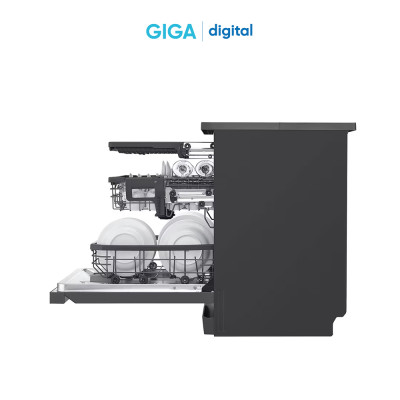 Máy rửa bát LG TrueSteam màu đen LDT14BLA4 - Công suất 1600 - 1800W - 10 chương trình rửa được 14 bộ chén đĩa - Hàng chính hãng