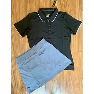 Bộ Đồ Thể Thao Nữ Gồm Áo Cổ Trụ Và Quần Váy - Bộ Đồ Tennis, Cầu lông