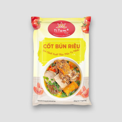 Gia vị nấu bún riêu - Gia vị bún riêu - Gia vị bún riêu nêm sẵn - Cốt bún riêu TITOM 55g