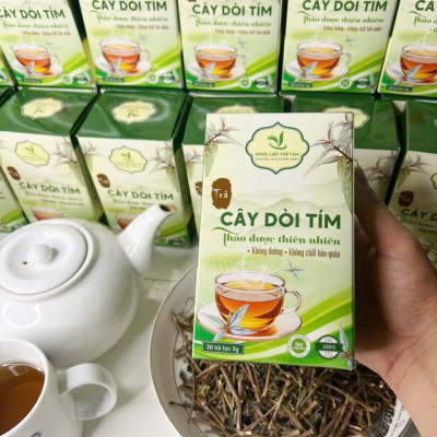 Trà cây bọ mắm túi lọc Tuệ Tâm - Trà túi lọc cây bọ mắm - Mỗi hộp có 30 gói 3g - Dùng cho người ho, ho lâu ngày, phổi yếu