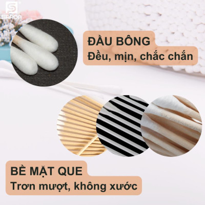 [Lố 6 túi ] Tăm bông vệ sinh người lớn NOVA thân nhựa [TB01-015] túi 200 que