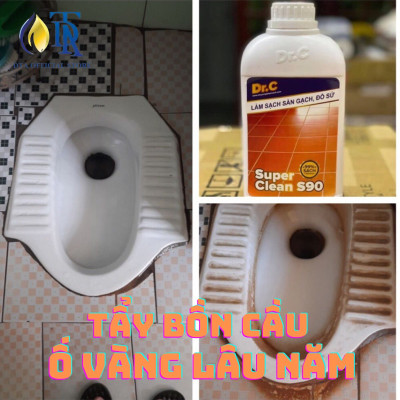 Combo Tẩy Bồn Cầu Bị Ố Vàng,Tẩy Gạch Men,Tẩy Xi Măng S90+Bột Thông Cống Cực Mạnh,Tẩy Lồng Máy Giặt,Thông Bồn Cầu Be-easy Dr.c