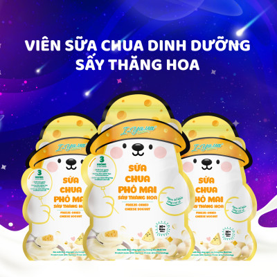 Sữa Chua Sấy Thăng Hoa IYaua Gấu Hạt Nút Vị PHÔ MAI Túi 16G