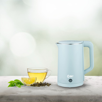 Bình đun siêu tốc 2 lớp Comet CM8226 – Hàng chính hãng -  Dung tích 1.8L, công suất 1500W, chống bỏng, tự ngắt an toàn