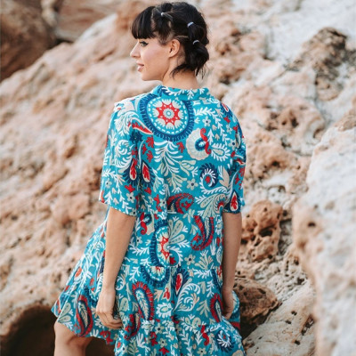 Đầm Cotton Phối Ren Isla Bonita