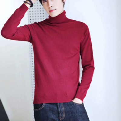 Áo thun len tay dài AT401 đỏ cổ cao
