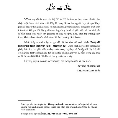 Dạng Đề Cảm Nhận Đoạn Trích Văn Xuôi Ngữ Văn 12