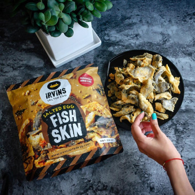 Da cá trứng muối Salted Egg Fish Skin 210g IRVINS