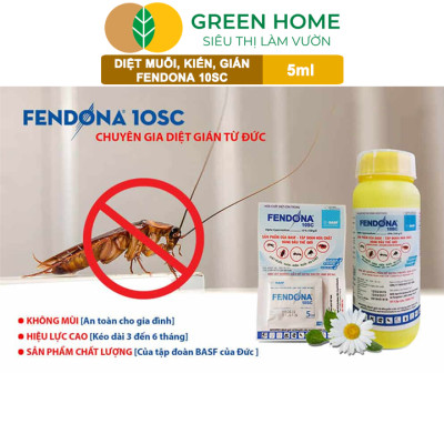 Thuốc Diệt Muỗi Greenhome, Fendona 10sc, Gói 5ml, Hiệu Quả, Không Mùi, Dễ Dùng, Diệt Gián, Ruồi, Kiến Ba Khoang