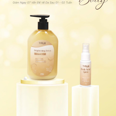 Xịt Mụn Lưng, Xịt Mụn Body Trilux, Giúp Mờ Thâm Sáng Da Lọ 30ml
