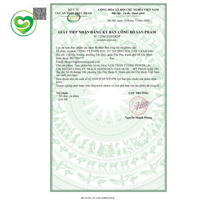 Tăng Cường Sinh Lý Nam Giới Nam Thận Vương POWER Chống Xuất Tinh Sớm Kéo Dài Thời Gian QH Bổ Thận Tráng Dương Cường Lực