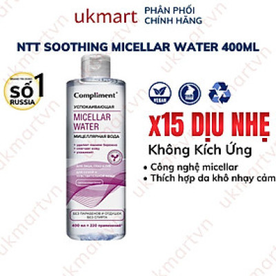 Tẩy Trang Compliment 400ml Dành Cho Da Dầu, Nhạy Cảm & Mọi Loại Da