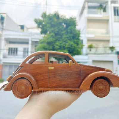 Mô hình ô tô, mô hình xe hơi, xe con gỗ tràm, mô hình trang trí bàn học, bàn làm việc, hàng chính hãng chất lượng cao