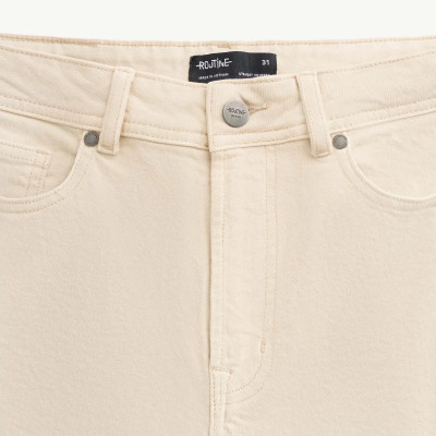Quần jean nam màu Be Form Straight cropped - ROUTINE 10S25DPA018