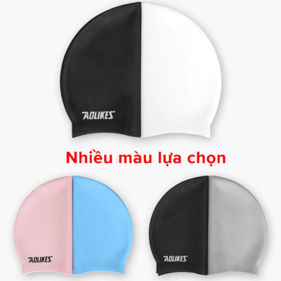 Mũ Bơi Nón Bơi Người Lớn Silicone Siêu Co Giãn Hãng Aolikes AL5010 – Siêu Bền, Mềm, Chống Thấm Nước