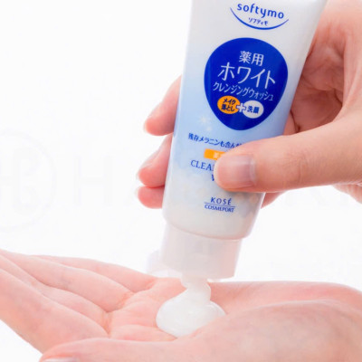 Sữa Rửa Mặt Tẩy Trang Dưỡng Trắng Da Kosé Softymo Cleansing Foam White (Tuýp 60 G)