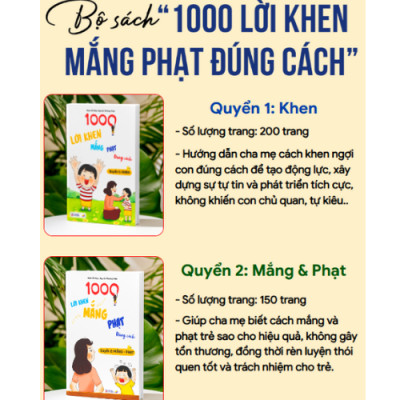 Bộ Sách 1000 Lời Khen Mắng Phạt Đúng Cách - cô Phan Hồ Điệp