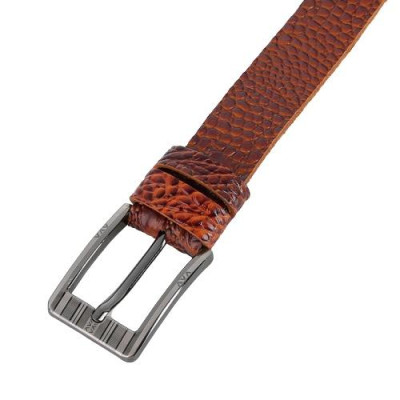 Dây nịt nam vân cá sâu Huy Hoàng 1 lớp màu da HC4149