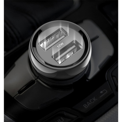 Sạc xe hơi Pisen Dual USB Car 2.4A 12W TS-C139 - Hàng Chính Hãng