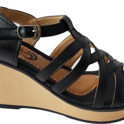 Giày Sandal Nữ Đế Xuồng BIGGBEN Da Bò Thật SDX21