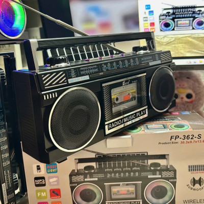 Đài FM Radio FP-362S 2 Loa kiêm loa bluetooth- Sạc Năng Lượng Mặt trời, Đài FM, AM, SW1-2, đài FM Hàng Chính Hãng