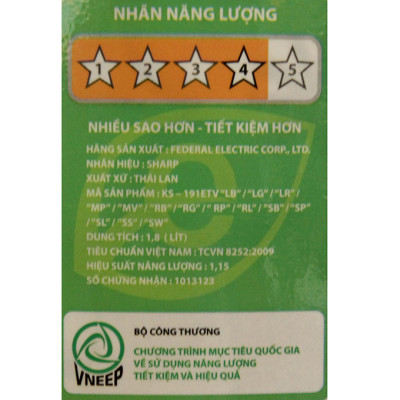 Nồi Cơm Điện Sharp KS-N191ETV SB - 1.8 Lít - Hàng chính hãng